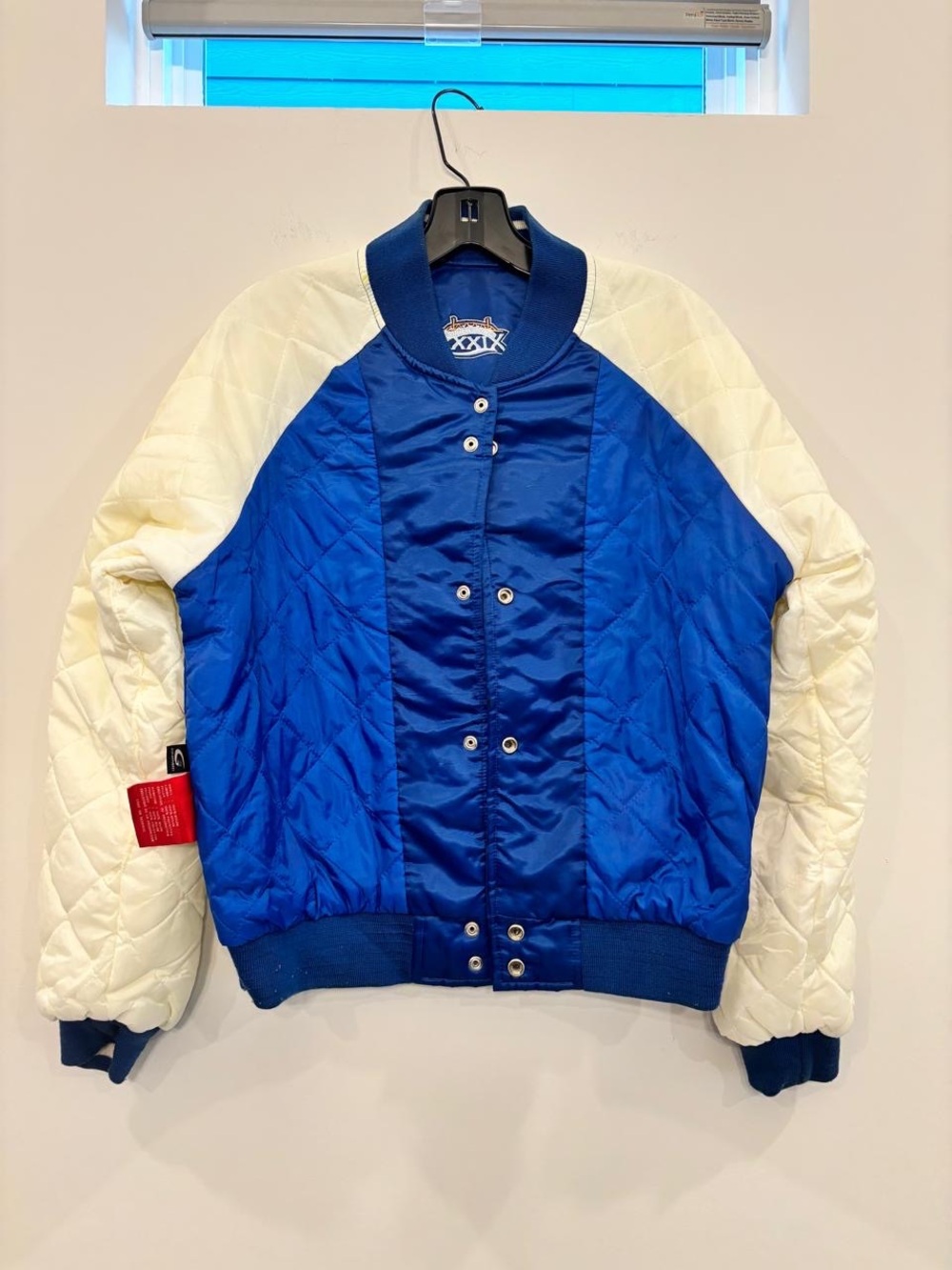NFL For Her Super Bowl XXIX Women’s Satin Varsity Jacket Size M - #A06 - Picture 1 of 8